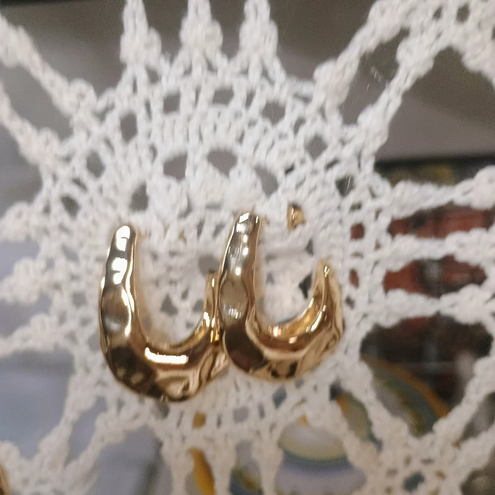 Elegant Gold Hoop Earrings - Picture 1 of 1